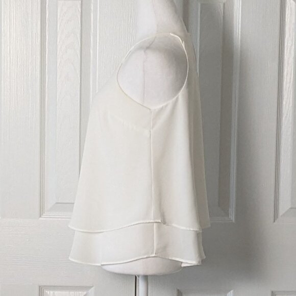 PINK ROSE VINTAGE Women's Spaghetti Straps Top Blouse  Size M  White  NWOT - Picture 2 of 6